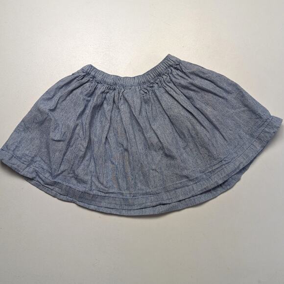 Hanna Andersson Skirt Girls Size 5 Blue Pinstripe Twirly Mini - Picture 3 of 6